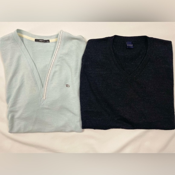 Lot Men’s Cashmere Wool V-neck Sleeveless - Picture 1 of 9